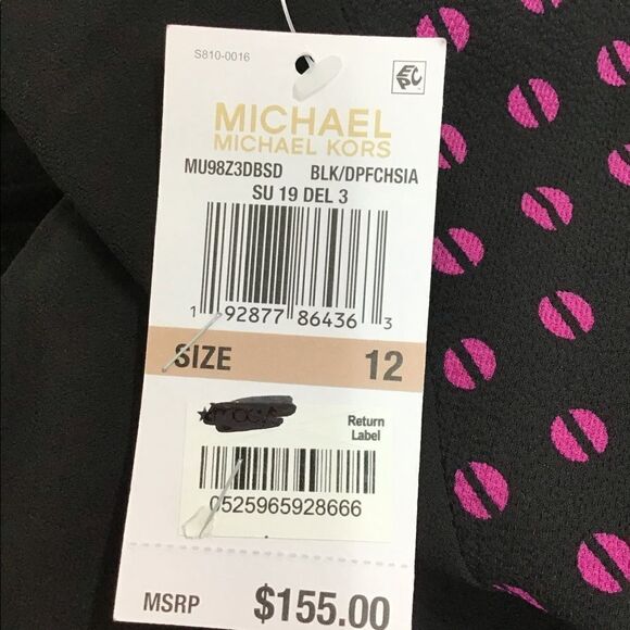 MICHAEL Michael Kors Polka Dot Crop Jumpsuit Sz 12 - Picture 12 of 15